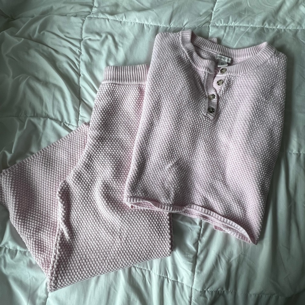 Light Pink LongSleeve wide leg set!